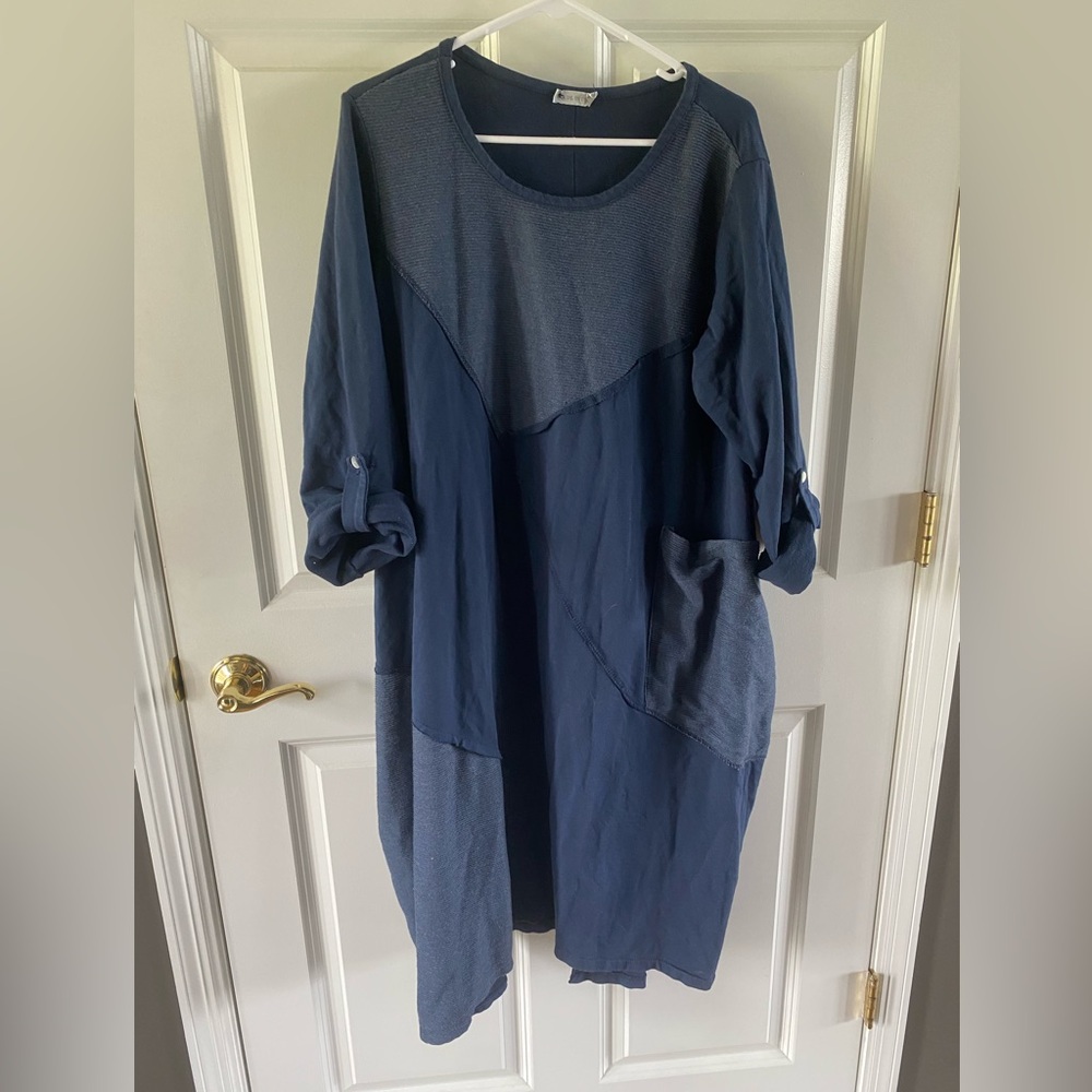 Made in Italy long cotton tunic dress